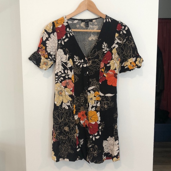 Floral print mini dress - Picture 1 of 4